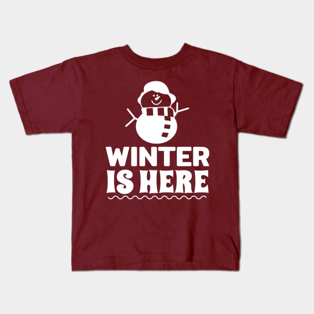 Winter Is Here T shirt Kids T-Shirt by RelianceDesign